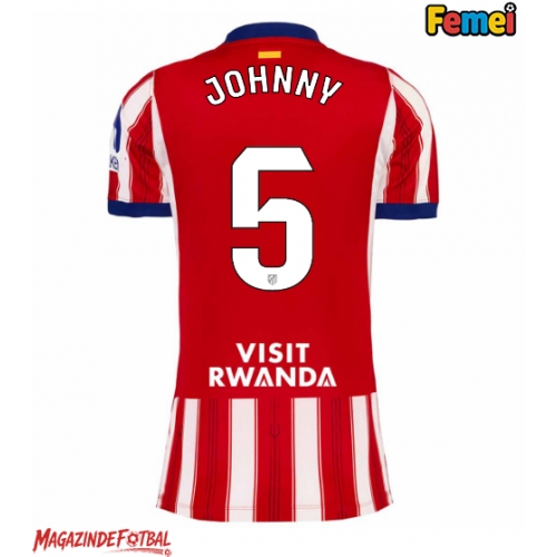 Atletico Madrid Johnny Cardoso #5 Tricou Fotbal Replică 2026-27 Femei Acasa Atletico Madrid Johnny Cardoso #5 Tricou Fotbal Replică 2026-27 Femei Acasa